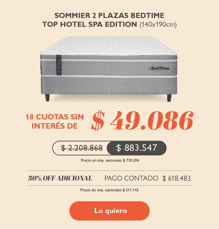 Sommier 2 Plazas BedTime Premier